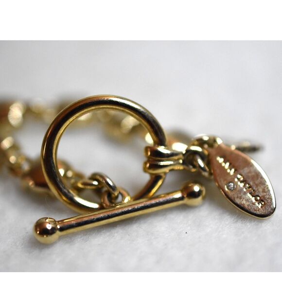 Vintage Ann Taylor Amber/Butterscotch Gold Tone Rhinestone Accent Chain Necklace - Picture 3 of 5